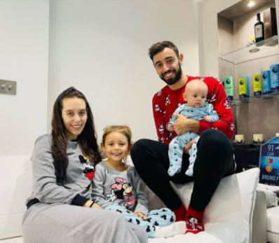 Jose Fernandes's son Bruno Fernandes with his wife Ana Pinho and kids Goncalo and Matilde Fernandes